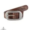 Pikeur Classic Leather Belt With Large Metal Buckle -Pikeur Store PikeurClassicLeatherBeltWithLargeMetalBuckle