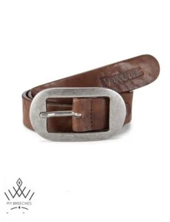 Pikeur Classic Leather Belt With Large Metal Buckle