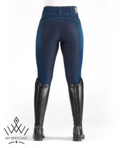 Pikeur Candela Denim Jean Full Grip Ladies Breeches -Pikeur Store mybreechespikeurcandeladenimgripbreeches7
