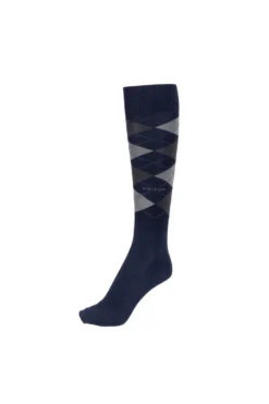 Pikeur Classic Sports Knee Socks Checked Night Sky