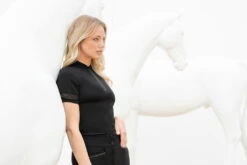 Pikeur Women's T-Shirt Valine SS23, Training Shirt, Short Sleeve -Pikeur Store pikeur top damen valine FS23 caviar 02 1280x1280